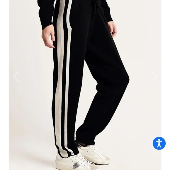 ATM Cashmere Blend Jacquard Stripe Sweater Pant - Picture 5 of 10